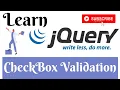 jQuery Lecture - 56 Checkbox Validation Tutorial in Hindi Urdu