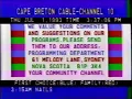 Cape Breton Cablevision TV listings and community bulletins part 2 July 1 1993