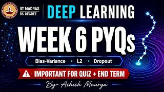 DL Week - 6 PYQs with Solutions Bias-Variance L2 Dropout IITM BS Degree