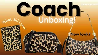 Coach leopard print 2025 UNBOXING