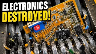 Electronic Components vs Shredder ⚡🔥 Satisfying Destruction!