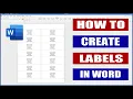 How to make labels in Word Microsoft Word tutorial