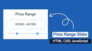 Price Range Slider HTML CSS JavaScript Double Range Slider JavaScript