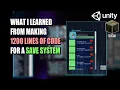 Save System Tips for Unity C