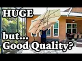 Reviewed LAUSAINT HOME Deluxe Patio Umbrella with Base Included