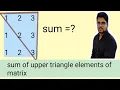 How to sum of upper triangle elements of a matrix in Java