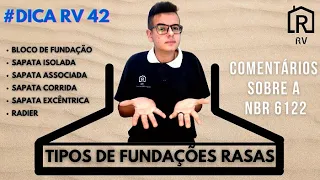 #DICARV42 - SAIBA TUDO SOBRE OS TIPOS DE FUNDAÇÕES RASAS. BLOCOS, TIPOS DE SAPATAS E RADIER!