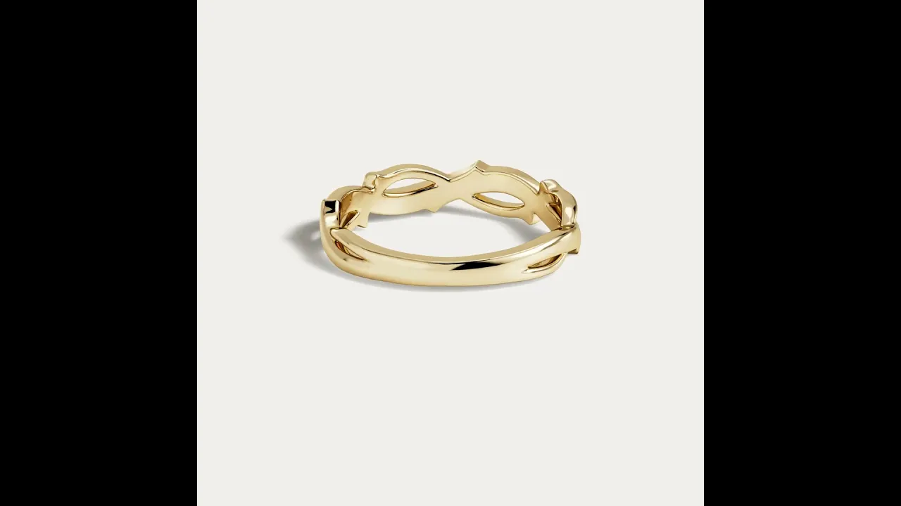 Intertwined Thorn Vine Pavé Lab Diamond Wedding Band