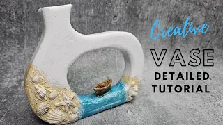 Make this creative vase using cardboard and Plaster of paris