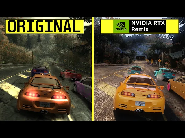 Need For Speed Most Wanted WIP RTX Remix vs Original - RTX 4080 4K 60 FPSGraphics Comparison