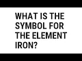 What Is Iron Symbol