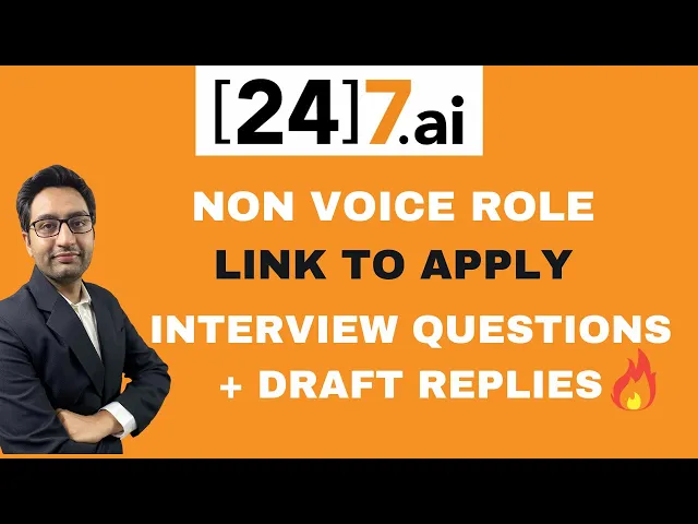 Download MP3 24 7 AI Interview questions & draft replies | Non Voice Role 2021 | 12th pass job | Link to apply