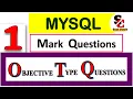 MYSQL Objective Type Questions CBSE Class12 Computer Science WITH Python