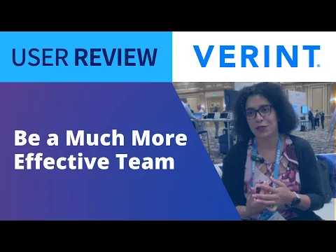 Thumbnail for Verint Speech Analytics   Yvette Core   Public   supervisor data analysis health   Blue Shield Calif