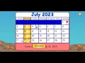 Starfall Daily Calendar - July 31 2023 Up to 24th