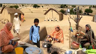 Morning Routine of Desert Women Pakistan In Summer | Pakistan Village Life | Traditional Breakfast