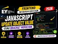 EY Frontend Interview Question 2026 JavaScript - Update Object Value Using Bracket Notation