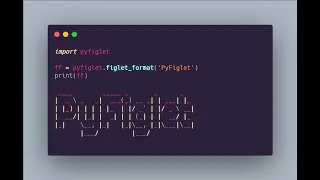 how to make ASCII art using pyfiglet and python