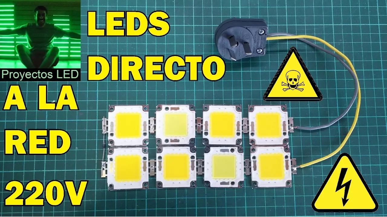 Leds a 220V directo, sin driver ni fuente, 160W