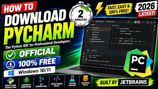How to Download Install PyCharm on Windows 2026 JetBrains Tutorial