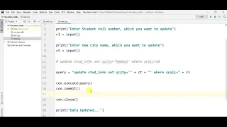 Connecting Python with SQLite3 DataBase Part-3 Update Query