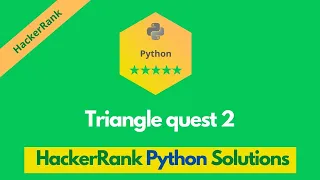 HackerRank Triangle Quest 2 problem solution in Python Python solutions Programmingoneonone