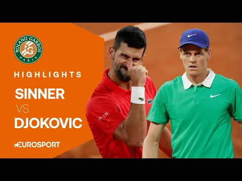 Jannik Sinner vs Novak Djokovic | Semi-Final | French Open 2025 Extended Highlights 🇫🇷 - YouTube thumbnail
