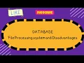 File Processing System and Disadvantages