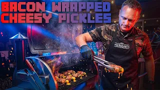 Trying the NEW Viral Bacon Wrapped Cheesy Pickles