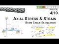 Calculate Cable Elongation - Stress Strain Example