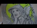 Adult Coloring Vampire Woman