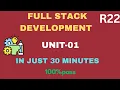 FULL STACK DEVELOPMENT UNIT-1 IN JUST 30 MINUITES 100 PASS VERY SIMPLE WAY