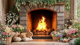 Easter Fireplace Ambience Easter Wallpaper Easter Party Background Easter Bunny Easter Eggs