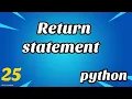 Return statement in python Print vs Return Bangla
