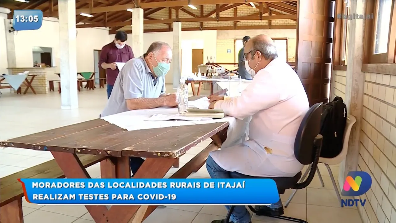 Moradores das localidades rurais de Itajaí realizam testes para Covid-19
