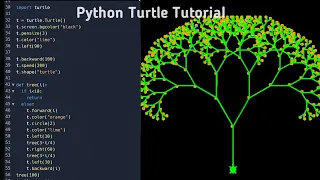 Python Turtle Tutorial Create a Tree awesome designs