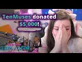 F1NN5TER receives a 5000 dollar dono from TenMuses