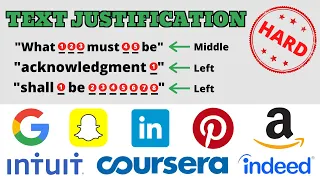 Text Justification Algorithm LeetCode