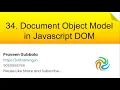 Document Object Model in Javascript DOM Javascript Training s In telugu 34