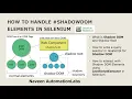 How to handle elements in Selenium What is ShadowDom ShadowRoot in DOM