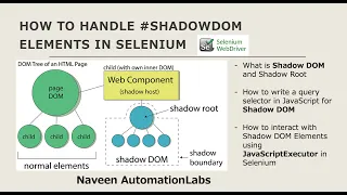 How to handle elements in Selenium What is ShadowDom ShadowRoot in DOM