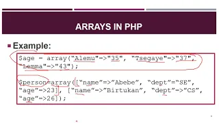 Episode 28 Arrays in PHP Amharic