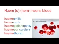 Medical terms 11 Blood and haematology