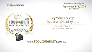 Dyslexia - Disability or... film thumbnail
