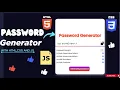 How to Create Password Generator With HTML CSS JS Free source code Available