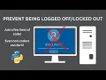 Use a Python script to prevent being locked out or screen saver appearing from idle