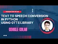 Text to Speech Conversion using Python Python GTTS Library Urdu or Hindi Dr Ali Saeed