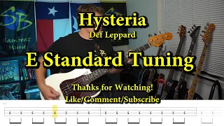 Download Hysteria - Def Leppard (Bass Cover with Tabs) MP3