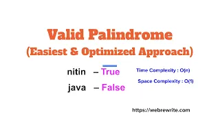 Valid Palindrome LeetCode 125 Programming Tutorials