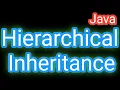 Hierarchical Inheritance in java